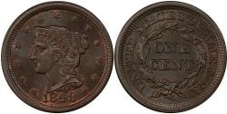 1 CENT -  1 CENT 1848 (AG) -  PIÈCES DES ÉTATS-UNIS 1848