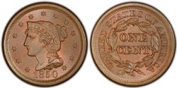 1 CENT -  1 CENT 1850 (AG) -  PIÈCES DES ÉTATS-UNIS 1850