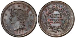 1 CENT -  1 CENT 1851 (EF) -  PIÈCES DES ÉTATS-UNIS 1851