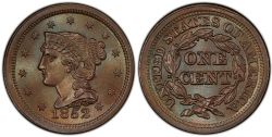 1 CENT -  1 CENT 1852 (AG) -  PIÈCES DES ÉTATS-UNIS 1852