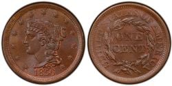 1 CENT -  1 CENT 1856, 56-DE BIAIS (AG) -  PIÈCES DES ÉTATS-UNIS 1856