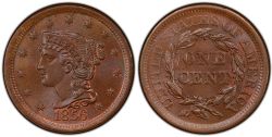 1 CENT -  1 CENT 1856, 56-DE BIAIS (VG) -  PIÈCES DES ÉTATS-UNIS 1856