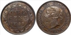 1 CENT -  1 CENT 1859 - 9 ÉTROIT (BRONZE) - VARIÉTÉ DOUBLE FRAPPE (AUTRE) (F) -  PIÈCES DU CANADA 1859
