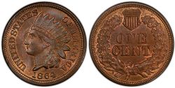 1 CENT -  1 CENT 1864, BRONZE -  1864 UNITED STATES COINS