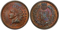 1 CENT -  1 CENT 1869, 69-SUR-69 (AU) -  1869 UNITED STATES COINS