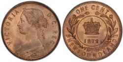 1 CENT -  1 CENT 1872 -  1872 NEWFOUNFLAND COINS