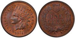 1 CENT -  1 CENT 1874 -  1874 UNITED STATES COINS