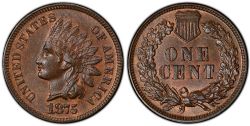 1 CENT -  1 CENT 1875 (AG) -  1875 UNITED STATES COINS