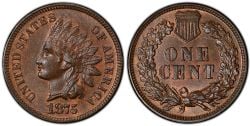 1 CENT -  1 CENT 1875 (MS-63) -  1875 UNITED STATES COINS