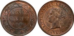 1 CENT -  1 CENT 1882 H - AVERS 2 (EF-45) -  PIÈCES DU CANADA 1882