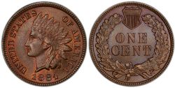 1 CENT -  1 CENT 1884 -  1884 UNITED STATES COINS