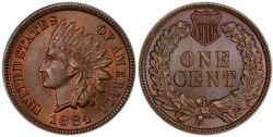 1 CENT -  1 CENT 1884 (AG) -  1884 UNITED STATES COINS