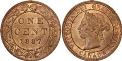 1 CENT -  1 CENT 1887 - 7 ÉLOIGNÉ -  1887 CANADIAN COINS