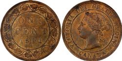 1 CENT -  1 CENT 1891 - AVERS 2 - GRANDES FEUILLES, GRANDE DATE (AG) -  PIÈCES DU CANADA 1891