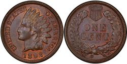 1 CENT -  1 CENT 1892 (AG) -  1892 UNITED STATES COINS