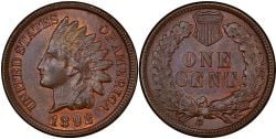 1 CENT -  1 CENT 1892 (EF) -  1892 UNITED STATES COINS