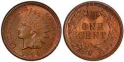 1 CENT -  1 CENT 1894 (AU) -  1894 UNITED STATES COINS