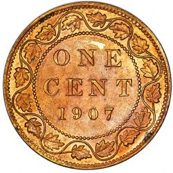 1 CENT -  1 CENT 1907 - SANS H -  PIÈCES DU CANADA 1907