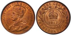 1 CENT -  1 CENT 1917 C -  1917 NEWFOUNFLAND COINS