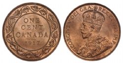 1 CENT -  1 CENT 1917 -  PIÈCES DU CANADA 1917