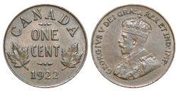 1 CENT -  1 CENT 1922 -  1922 CANADIAN COINS