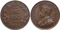 1 CENT -  1 CENT 1924 -  1924 CANADIAN COINS