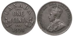 1 CENT -  1 CENT 1928 -  1928 CANADIAN COINS