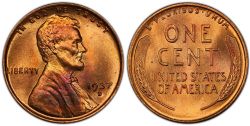 1 CENT -  1 CENT 1937-D -  PIÈCES DES ÉTATS-UNIS 1937