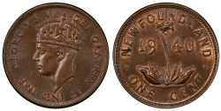 1 CENT -  1 CENT 1940 RÉENGRAVÉ -  1940 NEWFOUNFLAND COINS