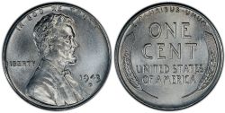 1 CENT -  1 CENT 1943, MARQUE D'ATELIER DOUBLÉ -  PIÈCES DES ÉTATS-UNIS 1943