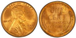 1 CENT -  1 CENT 1944, D-SUR-S -  PIÈCES DES ÉTATS-UNIS 1944