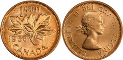 1 CENT -  1 CENT 1958 -  1958 CANADIAN COINS