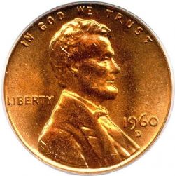 1 CENT -  1 CENT 1960-D, D/D & PETITE DATE SUR GRANDE DATE -  PIÈCES DES ÉTATS-UNIS 1960