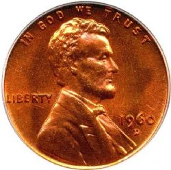 1 CENT -  1 CENT 1960-D, PETITE DATE -  PIÈCES DES ÉTATS-UNIS 1960
