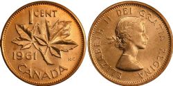 1 CENT -  1 CENT 1961 -  1961 CANADIAN COINS