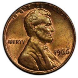 1 CENT -  1 CENT 1966 -  1966 UNITED STATES COINS