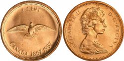 1 CENT -  1 CENT 1967 PLACAGE DÉFECTUEUX (BU) -  1967 CANADIAN COINS