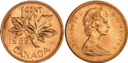 1 CENT -  1 CENT 1969 -  1969 CANADIAN COINS