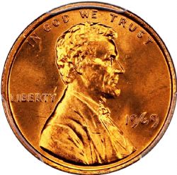 1 CENT -  1 CENT 1969 -  PIÈCES DES ÉTATS-UNIS 1969