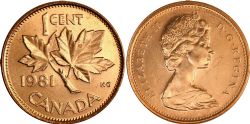 1 CENT -  1 CENT 1981 -  1981 CANADIAN COINS