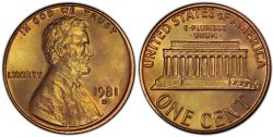 1 CENT -  1 CENT 1981-D -  PIÈCES DES ÉTATS-UNIS 1981