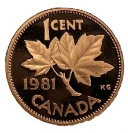 1 CENT -  1 CENT 1981 (PR) -  1981 CANADIAN COINS