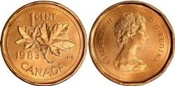 1 CENT -  1 CENT 1983 PERLES RAPPROCHÉES -  PIÈCES DU CANADA 1983