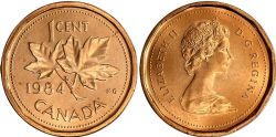 1 CENT -  1 CENT 1984 -  1984 CANADIAN COINS