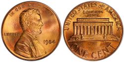 1 CENT -  1 CENT 1984, OREILLE DOUBLÉE -  PIÈCES DES ÉTATS-UNIS 1984