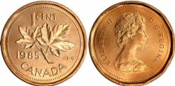 1 CENT -  1 CENT 1985 -  1985 CANADIAN COINS