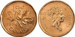 1 CENT -  1 CENT 1994 -  1994 CANADIAN COINS