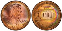 1 CENT -  1 CENT 1995, DOUBLE FRAPPE DE L'AVERS -  PIÈCES DES ÉTATS-UNIS 1995