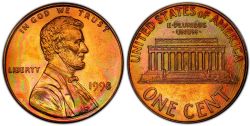 1 CENT -  1 CENT 1998 -  PIÈCES DES ÉTATS-UNIS 1998