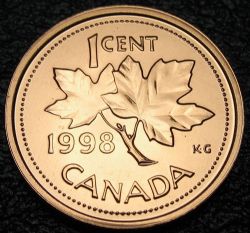 1 CENT -  1 CENT 1998 W (PL) -  PIÈCES DU CANADA 1998